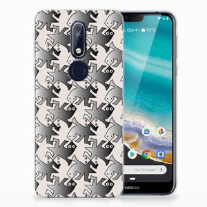 Nokia 7.1 TPU Hoesje Salamander Grey