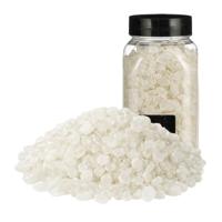 Rayher decoratie stenen / granulaat - 4x - 650 ml - 4-10 mm - mat wit