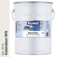 Ruwol Betonverf Gebroken Wit (RAL 9010) 20 liter