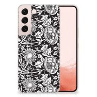 Samsung Galaxy S22 TPU Case Black Flowers - thumbnail