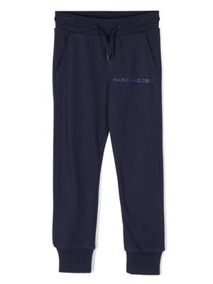 Marc Jacobs Kids pantalon de jogging à logo imprimé - Bleu