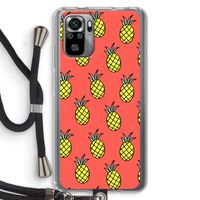 Ananas: Xiaomi Redmi Note 10S Transparant Hoesje met koord