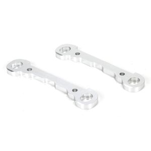 Losi Hinge Pin Braces, Front, Alum, Silver (2) (LOS254030)