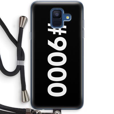 #9000: Samsung Galaxy A6 (2018) Transparant Hoesje met koord