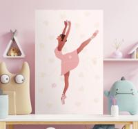 Canvas schilderij roze balletdanser Canvas schilderij roze balletdanser