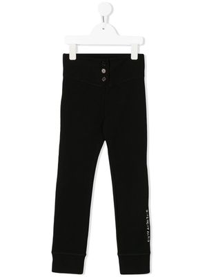 Givenchy Kids pantalon à bandes logos - Noir