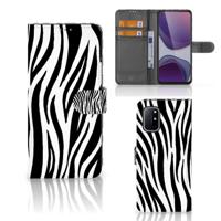 OnePlus 8T | Telefoonhoesje | Met pasjeshouder | Zebra