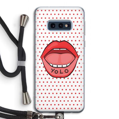 Yolo Denise: Samsung Galaxy S10e Transparant Hoesje met koord