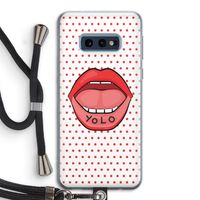 Yolo Denise: Samsung Galaxy S10e Transparant Hoesje met koord