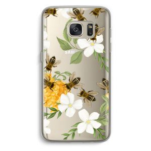 No flowers without bees: Samsung Galaxy S7 Transparant Hoesje