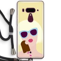 Ice cream: HTC U12+ Transparant Hoesje met koord