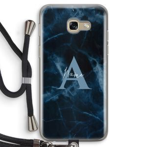 Midnight Marble: Samsung Galaxy A5 (2017) Transparant Hoesje met koord
