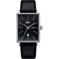 Lacoste horlogeband 2010469 / 2010470 / LC-35-1-14-0174 Leder Zwart 22mm + zwart stiksel