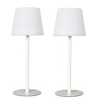 LED tafellamp - 2x - Wit - Kunststof - 40 cm - Oplaadbaar via USB-C LED tafellamp - 2x - Wit - Kunststof - 40 cm - Oplaadbaar via USB-C