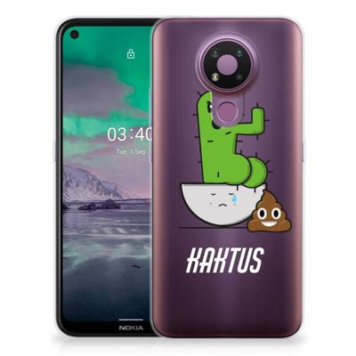 Nokia 3.4 Telefoonhoesje met Naam Cactus Poo