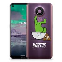 Nokia 3.4 Telefoonhoesje met Naam Cactus Poo