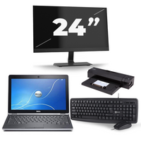 Dell Latitude E6230 - Intel Core i5-3e Generatie - 12 inch - 8GB RAM - 256GB SSD - Windows 10 + 1x 24 inch Monitor