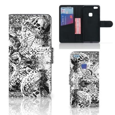Telefoonhoesje met Naam Huawei P10 Lite Skulls Angel