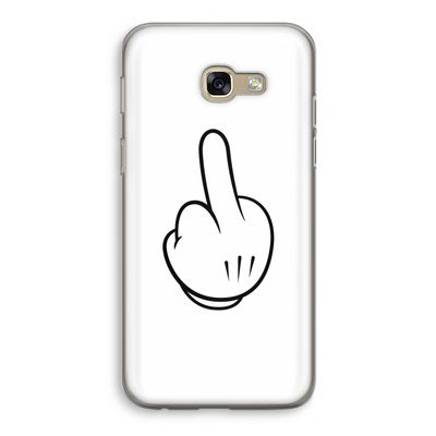 Middle finger white: Samsung Galaxy A5 (2017) Transparant Hoesje