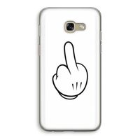Middle finger white: Samsung Galaxy A5 (2017) Transparant Hoesje