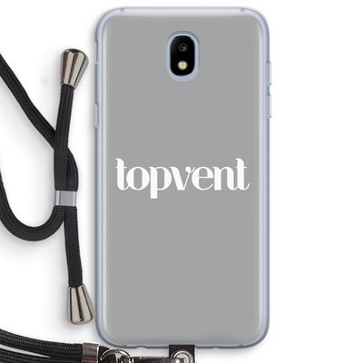 Topvent Grijs Wit: Samsung Galaxy J5 (2017) Transparant Hoesje met koord