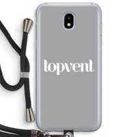 Topvent Grijs Wit: Samsung Galaxy J5 (2017) Transparant Hoesje met koord