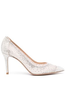 Gianvito Rossi escarpins Rania 85 mm à strass - Blanc