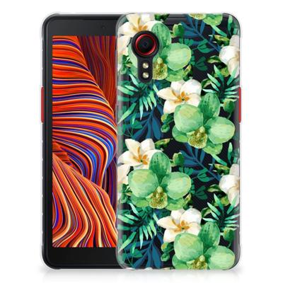 Samsung Galaxy Xcover 5 | TPU Case | Orchidee Groen Samsung Galaxy Xcover 5 | TPU Case | Orchidee Groen