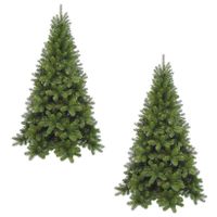 2x stuks groene kunst kerstboom/kunstboom 196 tips 120 cm