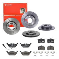 Remmenset, remschijf BREMBO, Remschijftype: Binnen geventileerd, Inbouwplaats: Achteras: , u.a. für Audi, Skoda, VW, Seat