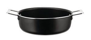 Alessi Braadpan Pots&Pans - AJM102/24 B - Zwart - ø 24 cm / 3.4 liter - door Jasper Morrison