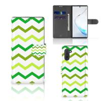 Samsung Galaxy Note 10 | Telefoon Hoesje | Zigzag Groen