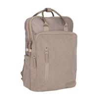 New Rebels Ribbi Milwaukee - Laptoptas Schooltas Werktas 15.6 inch Laptopvak Rugzak Rib Fabric 18L Taupe