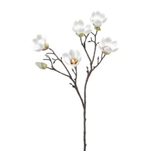 Emerald Kunstbloem Magnolia tak - 65 cm - creme wit   -