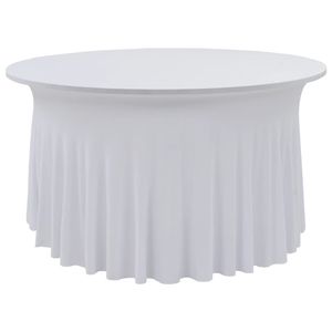 VidaXL 2 st tafelhoezen stretch met rok 180x74 cm wit