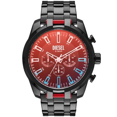 Diesel DZ4589 Horloge Split Chrono staal zwart-multicolor 51 mm