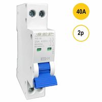 Hoofdschakelaar 40A SEP HS18/40Amp 2-polig 18mm breed kemakeur