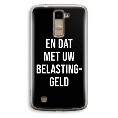 Belastinggeld - Zwart: LG K10 (2016) Transparant Hoesje