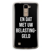 Belastinggeld - Zwart: LG K10 (2016) Transparant Hoesje