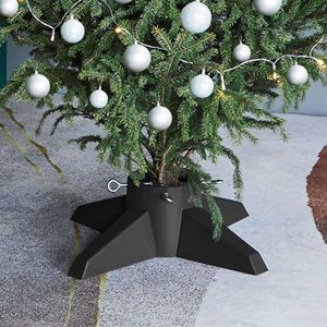 VidaXL Kerstboomstandaard 55,5x55,5x15 cm grijs
