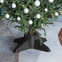 VidaXL Kerstboomstandaard 55,5x55,5x15 cm grijs