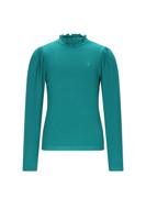 NoNo winter jersey t-shirt meisjes - groen - Koss - rib, ecovero NoNo winter jersey t-shirt meisjes - groen - Koss - rib, ecovero