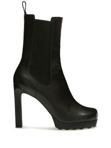 Off-White bottines en cuir à talon haut - Noir