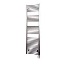 Electrische Wifi Radiator Sanicare HPW Carini 172x60 cm Inox-look Met Thermostaat Zilver Rechtsonder