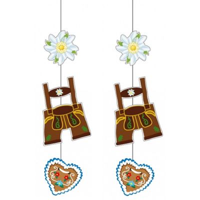 2x stuks hangdecoratie versiering Oktoberfest 75 cm