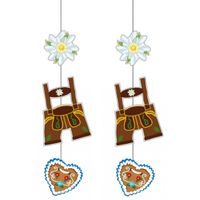 2x stuks hangdecoratie versiering Oktoberfest 75 cm