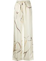 Nanushka pantalon ample à lien de resserrage - Vert