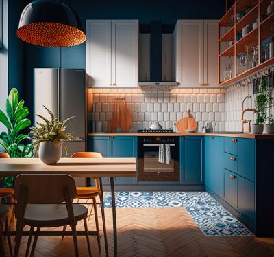 Elegant vinyl vloerkleed keuken tapijt tegels