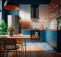 Elegant vinyl vloerkleed keuken tapijt tegels