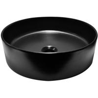 Wiesbaden Link Waskom Rond - 40x12cm - Keramiek - Mat Zwart